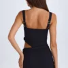 Rochie mini decupată cu centură Acadia, în culoarea negru Rochie mini decupată cu centură Acadia, în culoarea negru