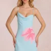 Rochie mini din șifon Marielle cu imprimeu floral albastru Rochie mini din șifon Marielle cu imprimeu floral albastru