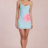 Rochie mini din șifon Marielle cu imprimeu floral albastru Rochie mini din șifon Marielle cu imprimeu floral albastru