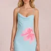 Rochie mini din șifon Marielle cu imprimeu floral albastru Rochie mini din șifon Marielle cu imprimeu floral albastru