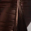Rochie mini din jersey metalic cu decupaje Nasira, în culoarea bronz cupru