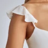 Rochie mini din satin cu decupaje Rialta, de culoare ivoriu Rochie mini din satin cu decupaje Rialta, de culoare ivoriu