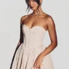 Rochie mini din tul cu corset Emeline, culoare ivoriu Rochie mini din tul cu corset Emeline, culoare ivoriu