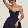 Rochie mini din tul Emeline Corset în negru intens Rochie mini din tul Emeline Corset în negru intens