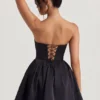 Rochie mini din tul Emeline Corset în negru intens Rochie mini din tul Emeline Corset în negru intens