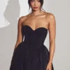 Rochie mini din tul Emeline Corset în negru intens Rochie mini din tul Emeline Corset în negru intens