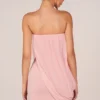 Rochie mini drapată cu bretele Alessandra, roz pudrat Rochie mini drapată cu bretele Alessandra, roz pudrat