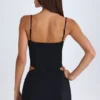 Rochie mini drapată cu decupaje Shiloh, negru