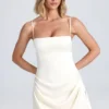 Rochie mini drapată în A Zoyna, culoare ivoriu Rochie mini drapată în A Zoyna, culoare ivoriu