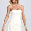 Rochie mini drapată în A Zoyna, culoare ivoriu Rochie mini drapată în A Zoyna, culoare ivoriu
