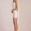 Rochie mini drapată Venya în culoarea Ivory Rochie mini drapată Venya în culoarea Ivory