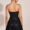 Rochie mini Edita cu aplicații decorative și decolteu în formă de inimă, de culoare neagră Rochie mini Edita cu aplicații decorative și decolteu în formă de inimă, de culoare neagră