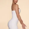 Rochie mini fără bretele cu guler cowl și ornamente Basel, culoare Ivory Rochie mini fără bretele cu guler cowl și ornamente Basel, culoare Ivory
