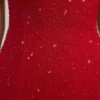 Rochie mini fără bretele, cu guler cowl și ornamente Basel, în roșu intens Rochie mini fără bretele, cu guler cowl și ornamente Basel, în roșu intens