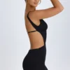 Rochie mini Gaia cu decupaje, croi în A, negru