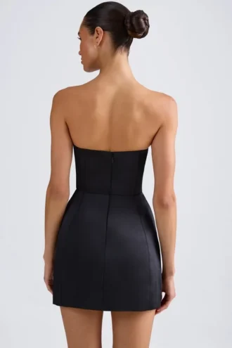 Rochie mini Haisley Bandeau Structured Tulip în negru