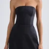 Rochie mini Haisley Bandeau Structured Tulip în negru Rochie mini Haisley Bandeau Structured Tulip în negru