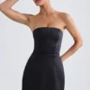 Rochie mini Haisley Bandeau Structured Tulip în negru Rochie mini Haisley Bandeau Structured Tulip în negru