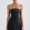 Rochie mini Haisley Bandeau Structured Tulip în negru Rochie mini Haisley Bandeau Structured Tulip în negru