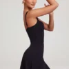 Rochie mini Jolie cu decolteu în formă de inimă, negru