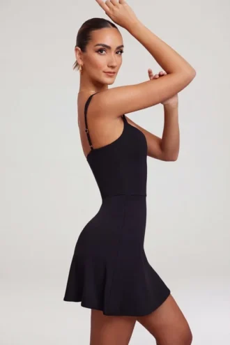 Rochie mini Jolie cu decolteu în formă de inimă, negru Rochie mini Jolie cu decolteu în formă de inimă, negru