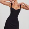 Rochie mini Jolie cu decolteu în formă de inimă, negru
