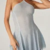 Rochie mini Juni cu dantelă și șireturi în spate, în culoarea aqua Rochie mini Juni cu dantelă și șireturi în spate, în culoarea aqua