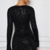 Rochie mini Kiyara cu linie A și ornamente, în negru