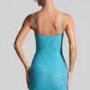 Rochie mini mulată cu ornamente Aellin în albastru aqua Rochie mini mulată cu ornamente Aellin în albastru aqua