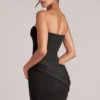 Rochie mini mulată tip bandeau Veda, negru Rochie mini mulată tip bandeau Veda, negru