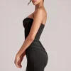 Rochie mini mulată tip bandeau Veda, negru Rochie mini mulată tip bandeau Veda, negru