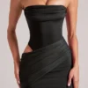 Rochie mini mulată tip bandeau Veda, negru Rochie mini mulată tip bandeau Veda, negru