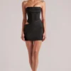 Rochie mini mulată tip bandeau Veda, negru Rochie mini mulată tip bandeau Veda, negru