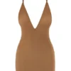Rochie mini multifuncțională din plasă moale Intimates, culoare Almond