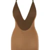 Rochie mini multifuncțională din plasă moale Intimates, culoare Almond