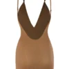 Rochie mini multifuncțională din plasă moale Intimates, culoare Almond