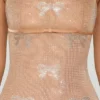 Rochie mini Olwen cu detalii de fundă, în culoarea Almond