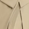 Rochie mini plisată cu drapaj din țesătură de sargă Bruna, culoare gri-maro