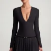 Rochie mini plisată cu mâneci lungi Fiorella, negru Rochie mini plisată cu mâneci lungi Fiorella, negru