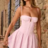 Rochie mini plisată Dorothea în nuanța Blush Rochie mini plisată Dorothea în nuanța Blush