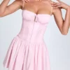Rochie mini plisată Dorothea în nuanța Blush Rochie mini plisată Dorothea în nuanța Blush