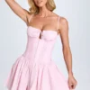 Rochie mini plisată Dorothea în nuanța Blush Rochie mini plisată Dorothea în nuanța Blush