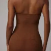 Rochie mini slip bandeau din plasă transparentă moale Intimates, culoare Mocha Rochie mini slip bandeau din plasă transparentă moale Intimates, culoare Mocha