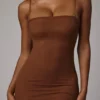 Rochie mini slip bandeau din plasă transparentă moale Intimates, culoare Mocha Rochie mini slip bandeau din plasă transparentă moale Intimates, culoare Mocha