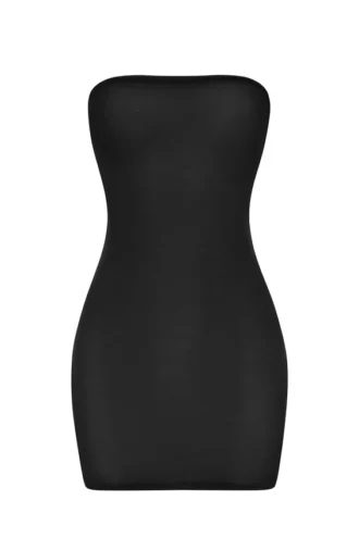 Rochie mini slip bandeau din plasă transparentă moale Intimates, negru Rochie mini slip bandeau din plasă transparentă moale Intimates, negru