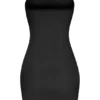 Rochie mini slip bandeau din plasă transparentă moale Intimates, negru