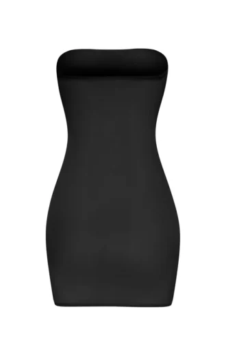 Rochie mini slip bandeau din plasă transparentă moale Intimates, negru Rochie mini slip bandeau din plasă transparentă moale Intimates, negru