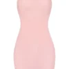 Rochie mini slip Intimates din plasă transparentă moale, cu bretele bandeau, în roz Rochie mini slip Intimates din plasă transparentă moale, cu bretele bandeau, în roz