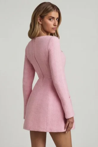 Rochie mini structurată Tacita cu decolteu în formă de inimă, în roz pal Rochie mini structurată Tacita cu decolteu în formă de inimă, în roz pal
