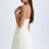 Rochie mini tulipă structurată fără bretele Arta în culoarea vanilie Rochie mini tulipă structurată fără bretele Arta în culoarea vanilie